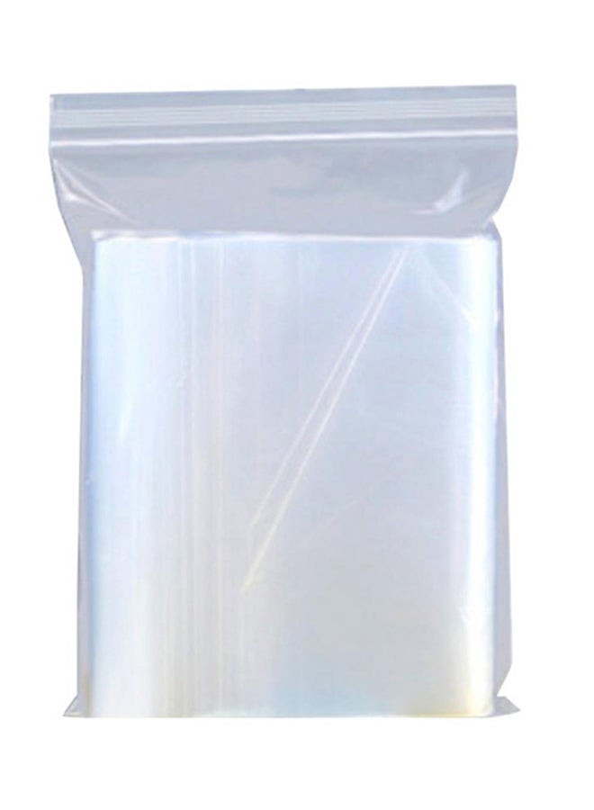 Bluelans 100 Piece Zipper Plastic Bags Clear 8 x 12cm  - Image 1