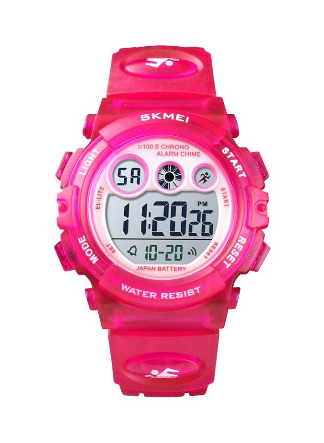 سكمي ساعة يد رقمية مقاومة للماء WT-SK-1451-HP - 38 مم - وردي ساخن