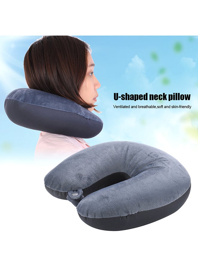 U-Shaped Car Head Rest Grey 27x27x9cm - Image 4