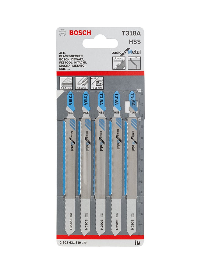 BOSCH T318A A5Pc Jigsaw Blade JE2 608 631 319 Multicolour 20cm - Image 2