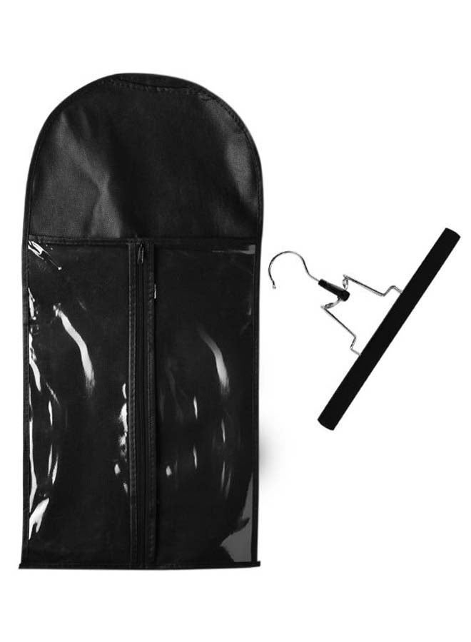 Generic Durable Hair Extension Storage Bag With Hanger Black 