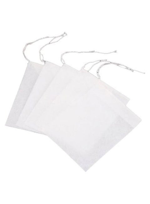 100-Piece Tea Bag With String Heal Filter White