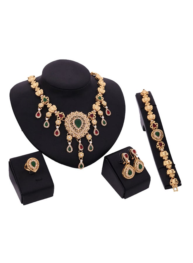 NTLX Bohemian Leaf Necklace & Earring Set - Real Natural Leaf Jewelry With Gift Box For Women