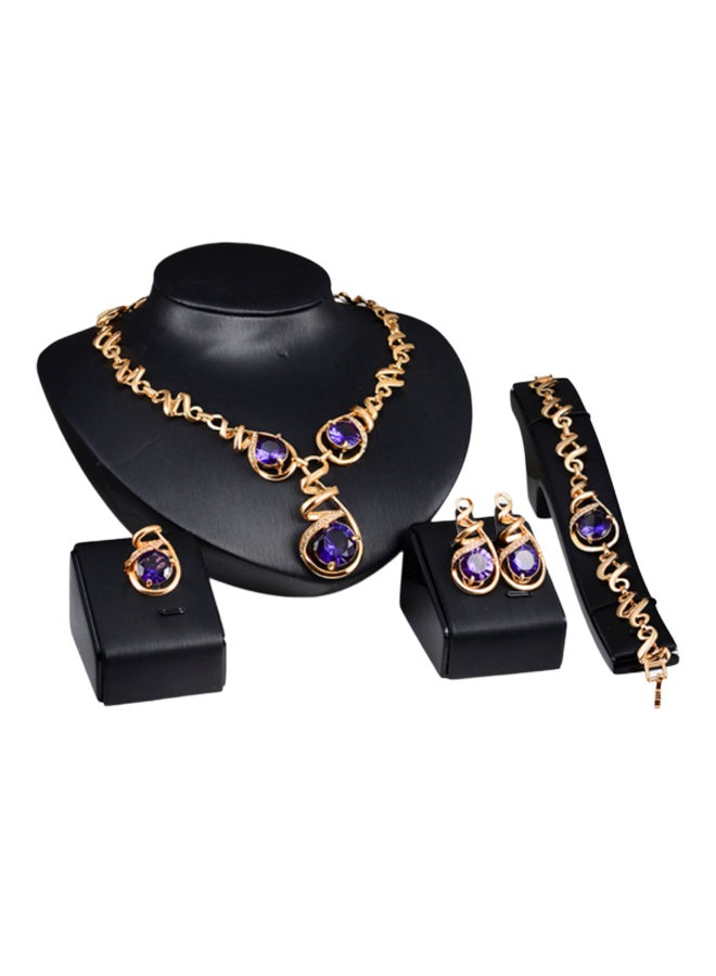 DD 4-Piece Necklace Earring Jewelry Set