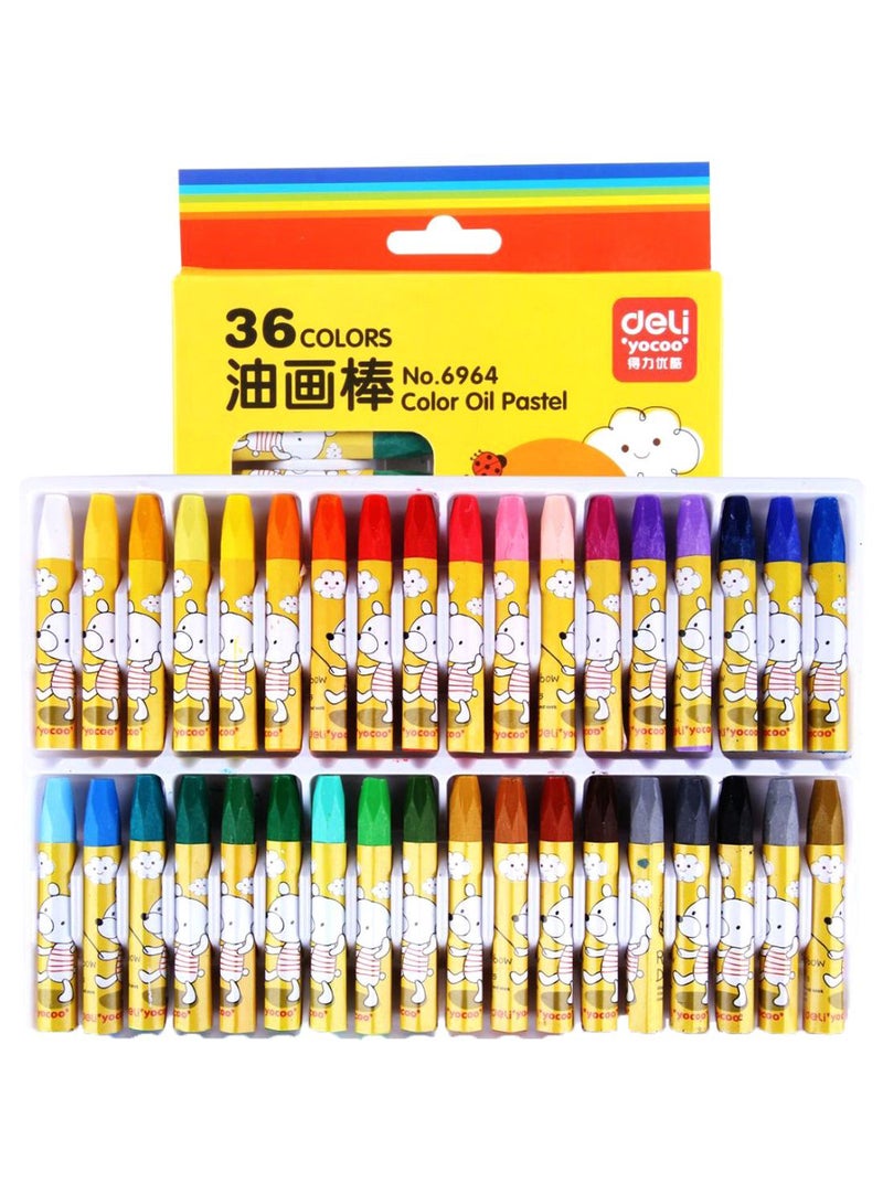 Deli 36-Piece Colour Oil Pastel Set Multicolour