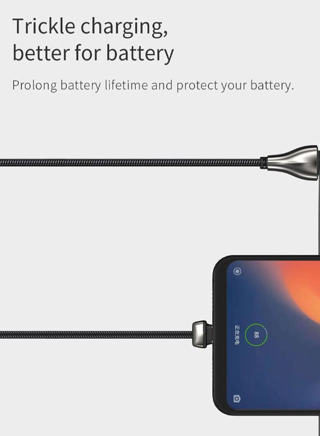 ويسكن كابل شحن ومزامنة بيانات USB Type-C أسود - Image 2
