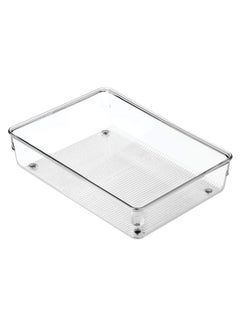 InterDesign Linus Twin Drawer Organizer Clear 15.24/22.86/5.33cm  - Image 1
