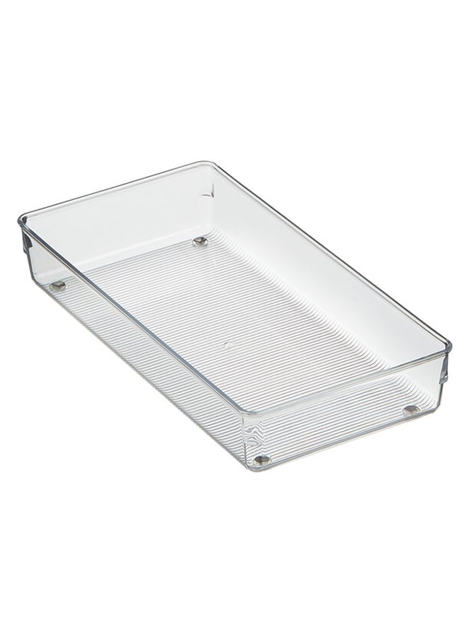 InterDesign Linus Twin Drawer Organizer Clear 15.24/30.48/5.33cm  - Image 1