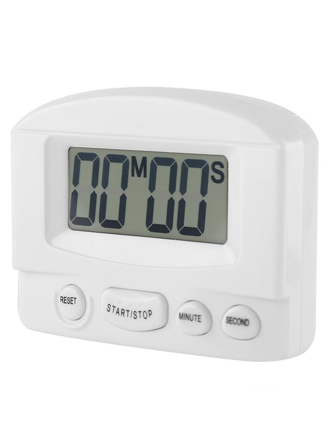 Generic Portable Countdown Timer Desk Clock White 3.2x2.4x0.7inch ...