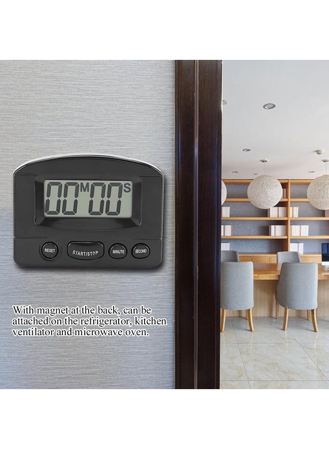 Generic - Portable Countdown Timer Desk Clock Black 3.2x2.4x0.7inch - Image 1