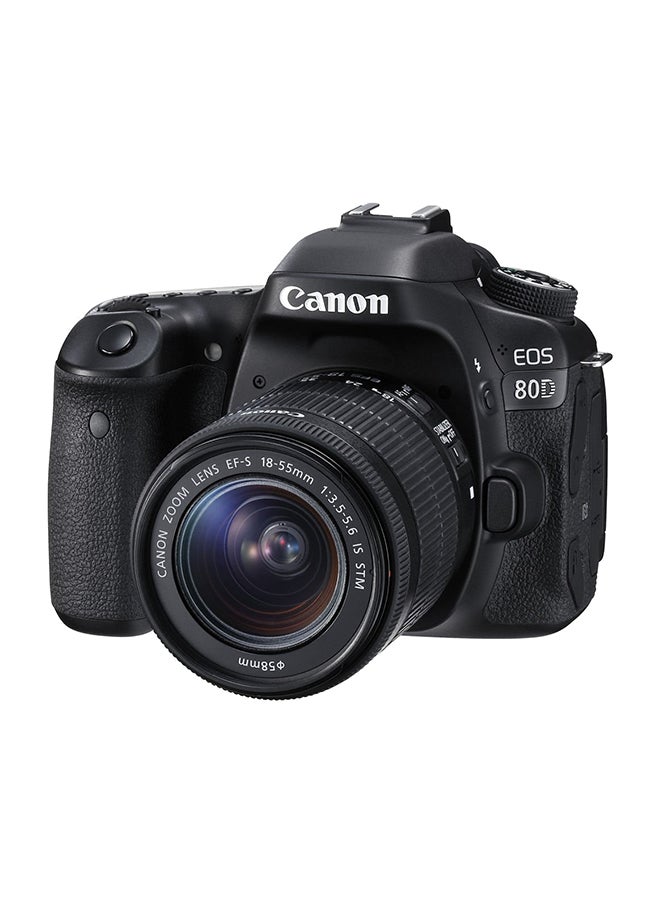 كانون - كاميرا EOS 80D DSLR بعدسة ذات فتحة 18-55 ملم مع الملحقات - Image 1