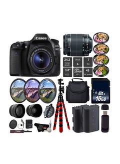 كاميرا EOS 80D DSLR بعدسة ذات فتحة 18-55 ملم مع الملحقات