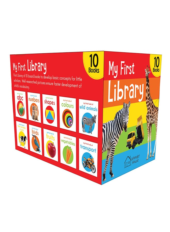 My First Library: Box Set Of 10 Board Books Hardcover English by Wonder House  - Image 1