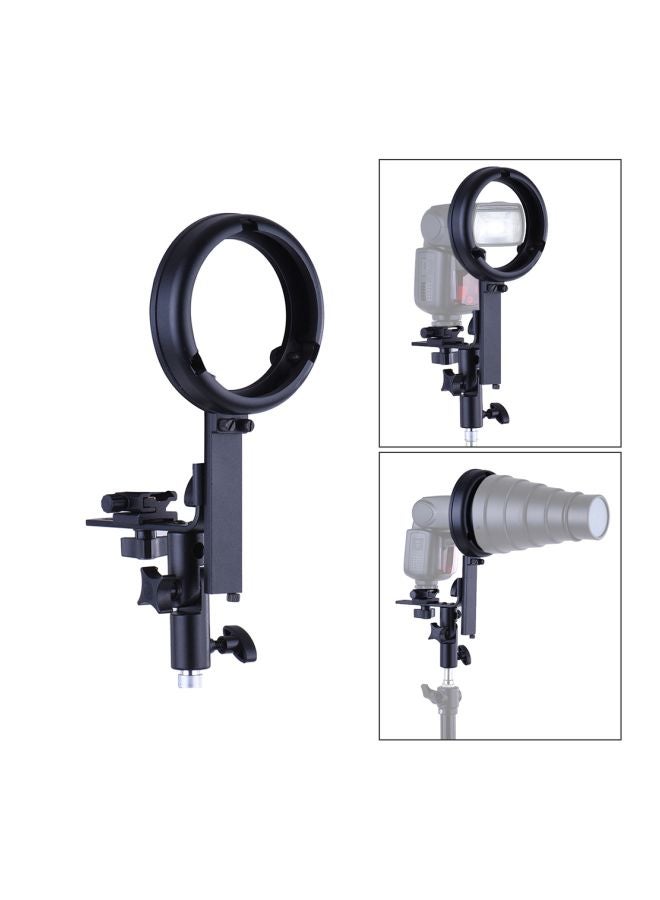 L-Bracket Speedlite Flash Mount For Softbox/Reflector Black/Silver  - Image 4
