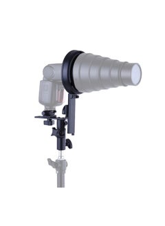 Generic L-Bracket Speedlite Flash Mount For Softbox/Reflector Black/Silver  - Image 5