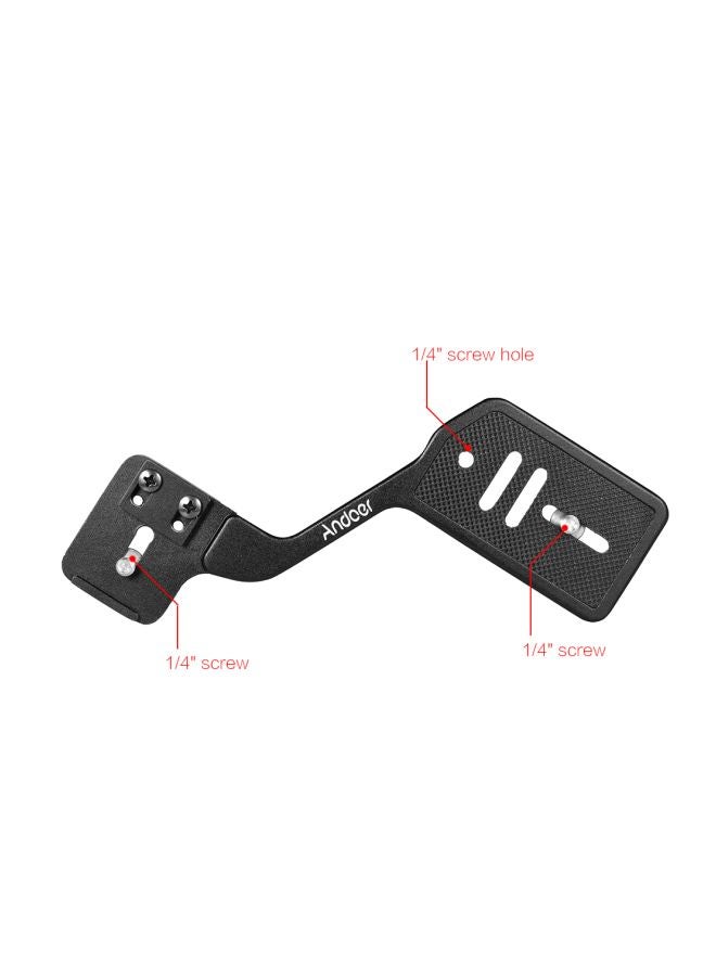 ANDOER Aluminum Holder For Camera Speedlite Flash Light/Canon/Nikon/Sony DSLR Cameras Black/Silver  - Image 5