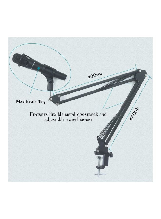 Microphone Suspension Arm Clip Holder LU-D5675B Black  - Image 5