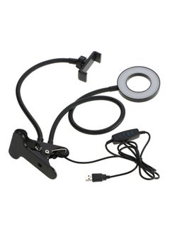 Generic Selfie Ring Light With Holding Clamp Black/White  - Image 1