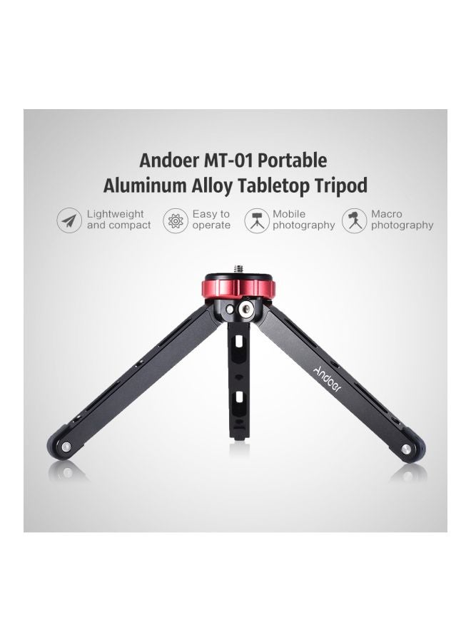 ANDOER Tabletop Tripod Stand With Remote Black/Red  - Image 2