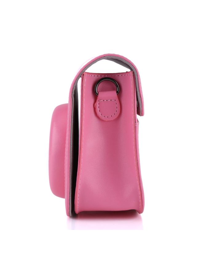 Generic PU Leather Camera Case For Fujifilm Fuji Instax Mini 8/9 Pink  - Image 3