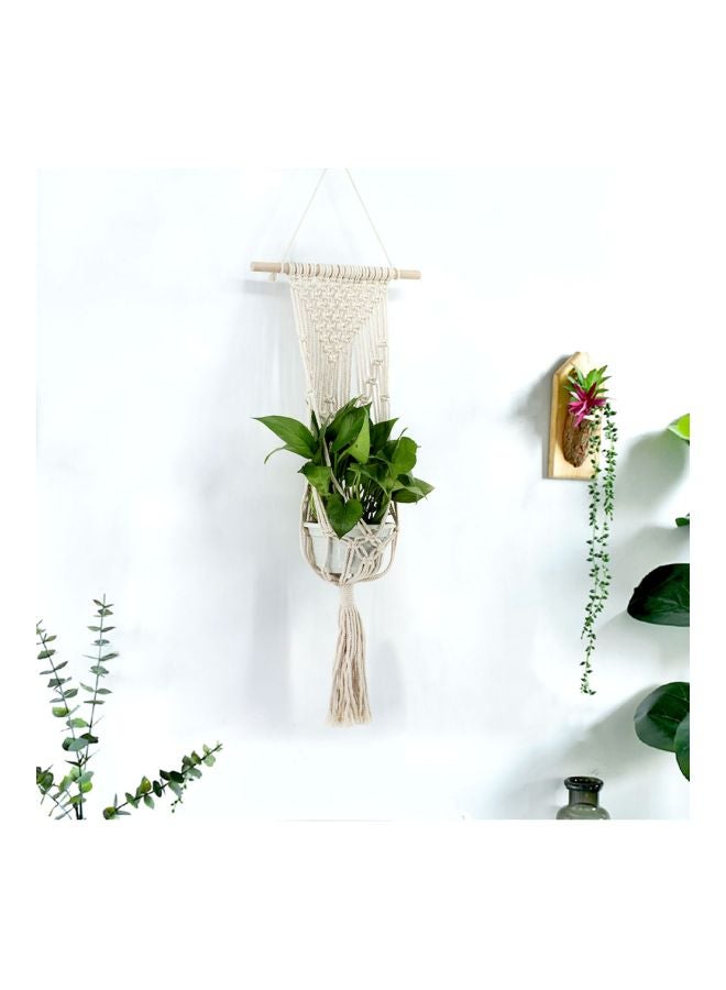 Decorative Hanging Plant Pot Holder Beige 109x35x2centimeter  - Image 3