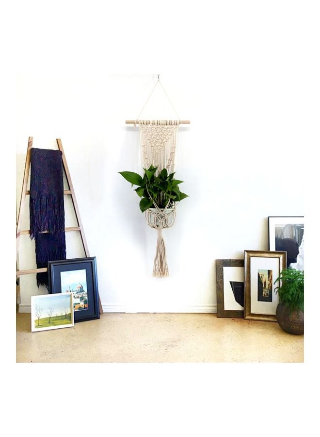 Decorative Hanging Plant Pot Holder Beige 109x35x2centimeter  - Image 5