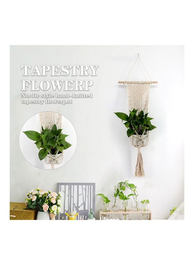 Decorative Hanging Plant Pot Holder Beige 109x35x2centimeter  - Image 2