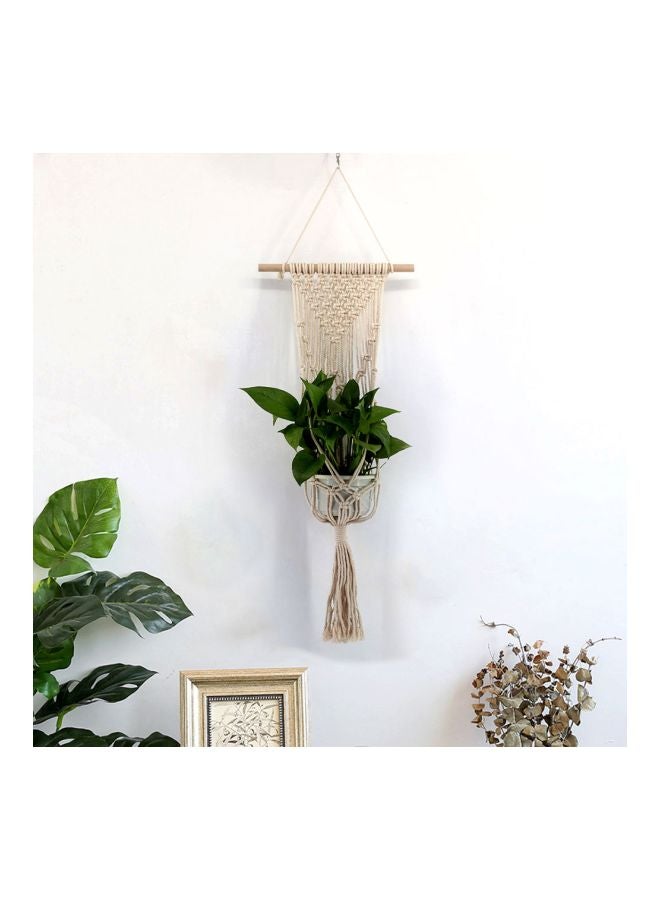 Decorative Hanging Plant Pot Holder Beige 109x35x2centimeter  - Image 4