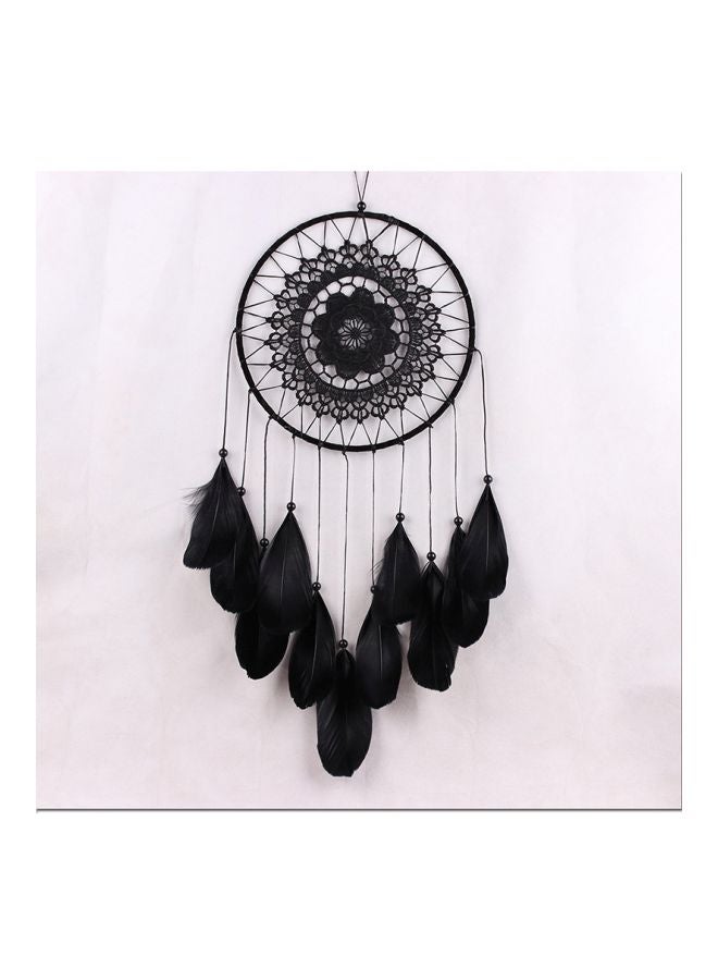 Wall Hanging Feather Dream Catcher Black 55cm 