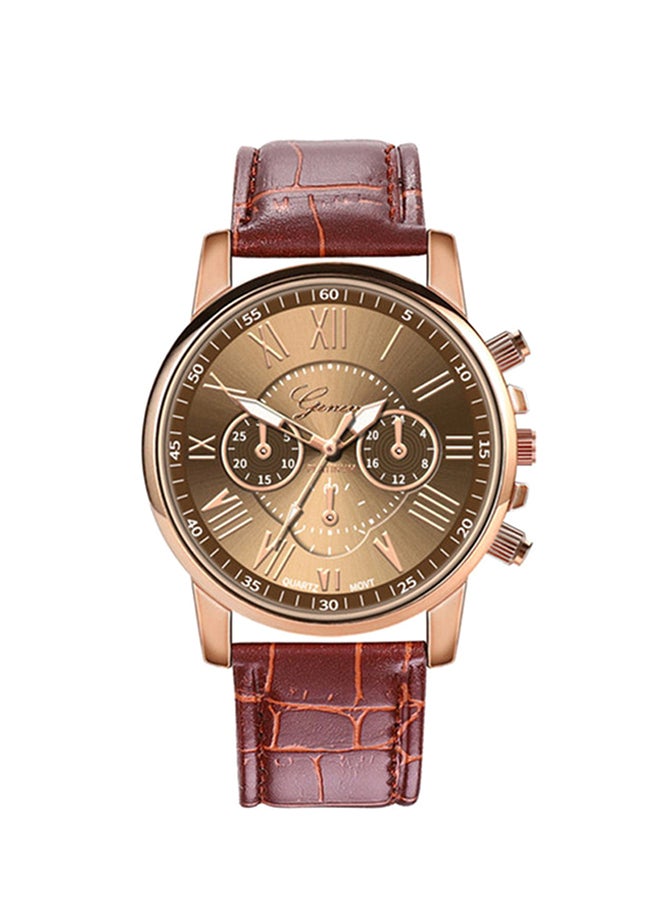 ساعة يد بعقارب وسوار من جلد البولي يوريثان طراز BAOK0112 unisex
