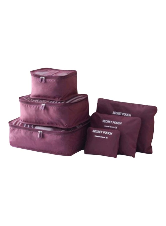 Generic - Pack Of 6 Wear Resistant Storage Organizer Wine Red - Image 1