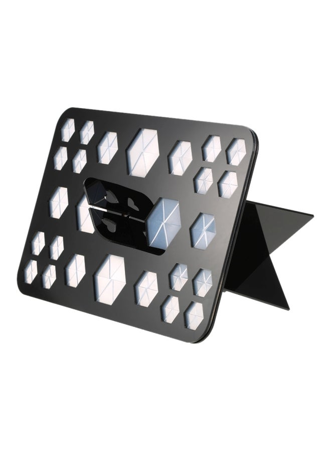 حامل تجفيف فراشي مستحضرات تجميل بـ 26 فتحة أسود - Image 1