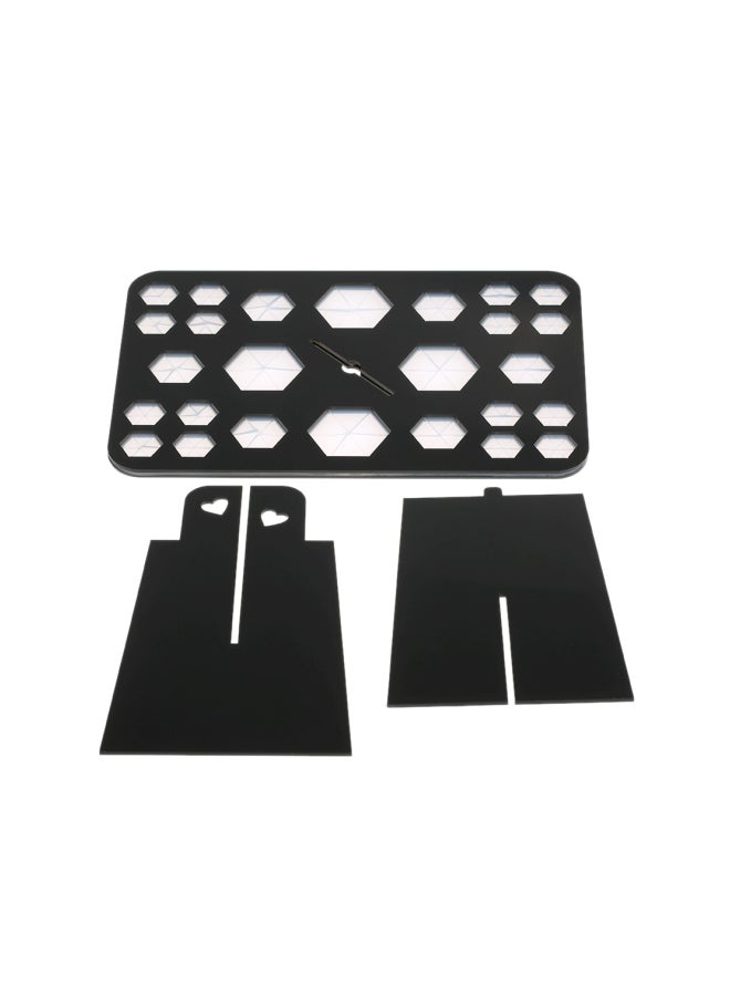 حامل تجفيف فراشي مستحضرات تجميل بـ 26 فتحة أسود - Image 4