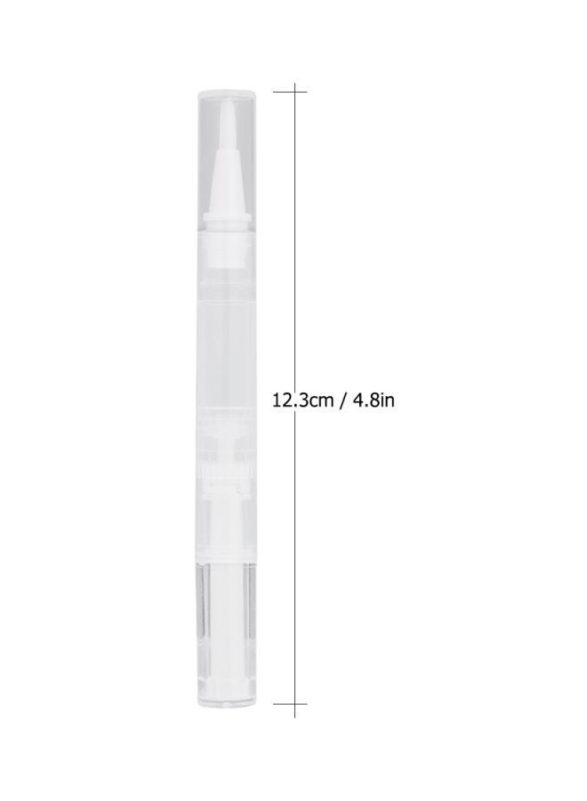 علبة أنابيب أقلام لف للمكياج شفافة فارغة مكونة من 5 قطع أبيض - Image 2