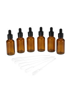 12-Piece Essential Oil Bottle With Pipette Set Brown