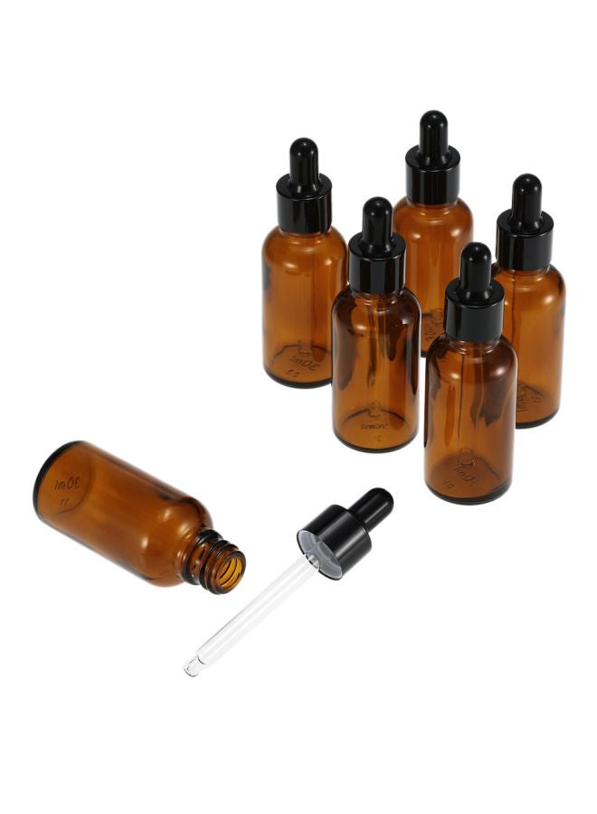 Generic - 12-Piece Essential Oil Bottle With Pipette Set Brown - Image 1