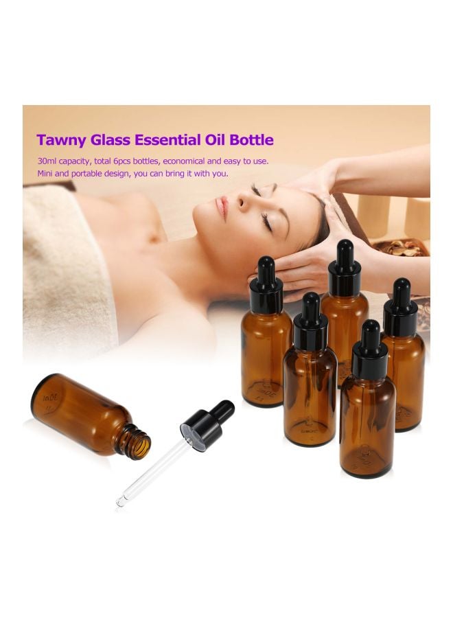 Generic - 12-Piece Essential Oil Bottle With Pipette Set Brown - Image 1