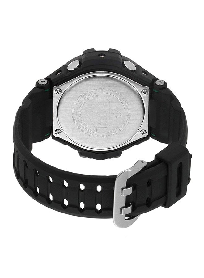 جي شوك ساعة مقاومة للماء بعقارب/ ورقمية وسوار من المطاط طراز GA-1100-1A3DR men - Image 2