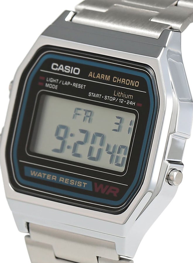 CASIO - Men's Water Resistant Stainless Steel Digital Watch A158WA-1 - 33 mm - Silver - Image 1