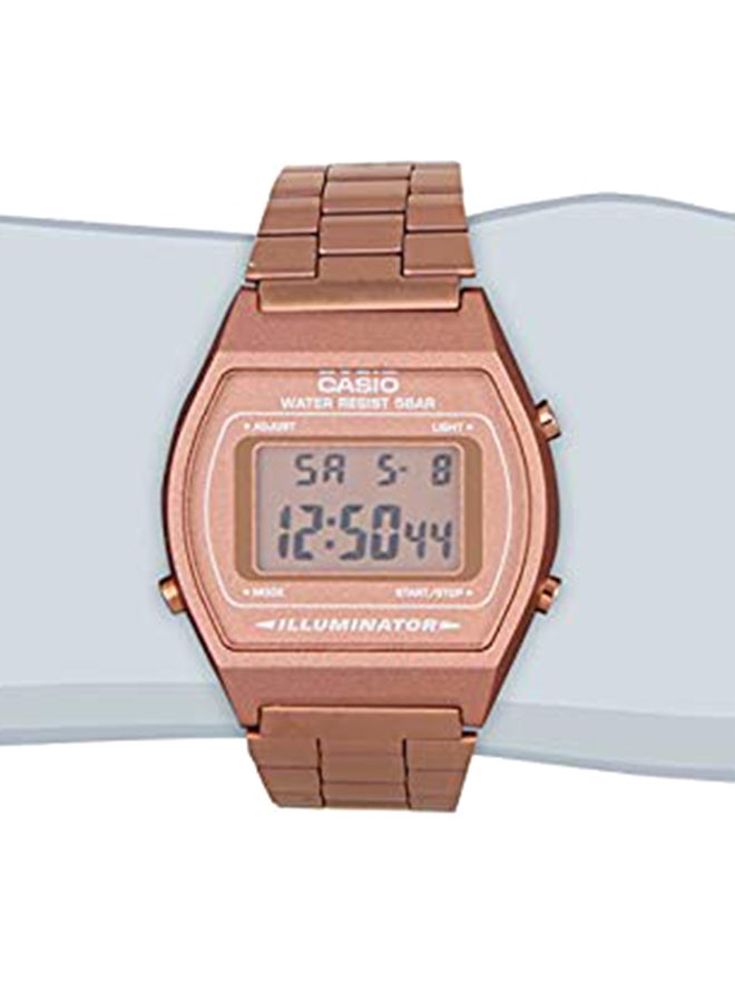 CASIO Women's Water Resistant Stainless Steel Digital Watch B640WC-5ADF - 39 mm - Rose Gold  - Image 4