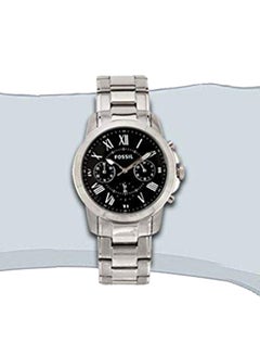 FOSSIL men Grant Water Resistant Stainless Steel Analog Watch FS4736 - 44 mm - Silver  - Image 4