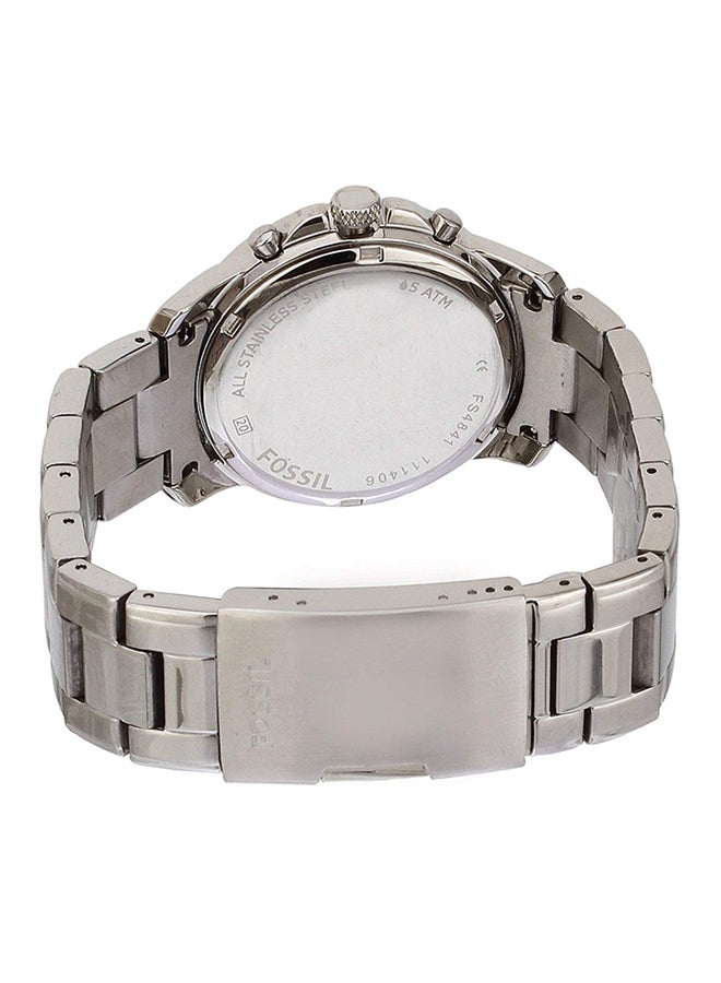 FOSSIL men Grant Water Resistant Stainless Steel Analog Watch FS4736 - 44 mm - Silver  - Image 2