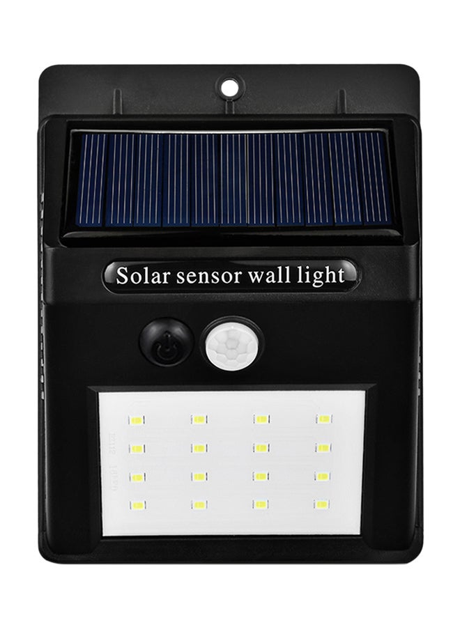 16-LED Waterproof Solar Motion Sensor Wall Light Black  - Image 1