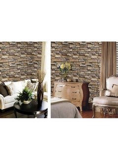 Generic Brick Pattern Glue Wallpaper Multicolour 45 x 100centimeter  - Image 4