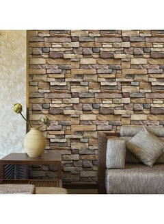 Generic Brick Pattern Glue Wallpaper Multicolour 45 x 100centimeter  - Image 5