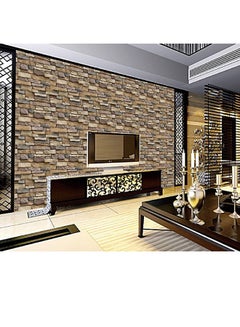 Generic Brick Pattern Glue Wallpaper Multicolour 45 x 100centimeter  - Image 3