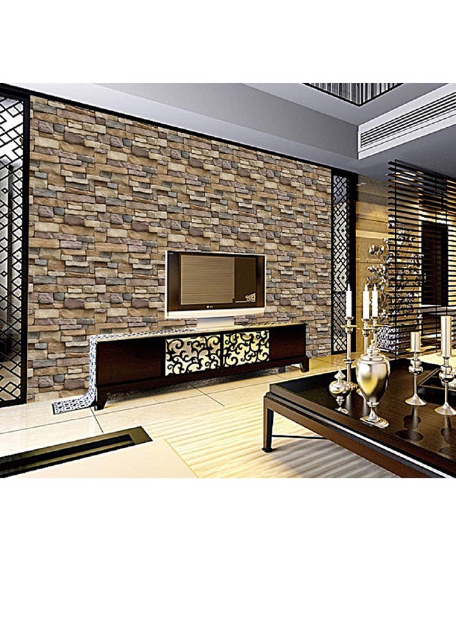 ورق حائط يلتصق بالغراء بتصميم نقشة الطوب متعدد الألوان 45 x 100Ø³Ù†ØªÙŠÙ…ØªØ± - Image 3