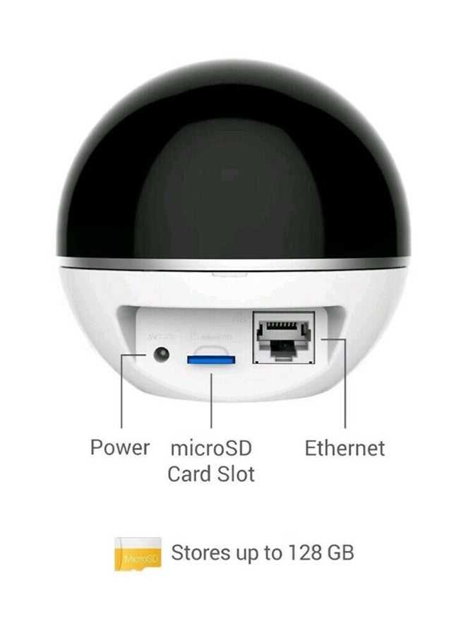 EZVIZ - C6TC Rotary Internet PT Camera 2MP, Wi-Fi, Panoramic View 360°, Smart Features, 2-Way Audio, 1080p, Privacy Shutter, Smart Tracking, True Day/Night, Auto Switch, Infrared Night Vision (Up to 10 meters), Supports MicroSD Card (Up to 128GB) - Image 1