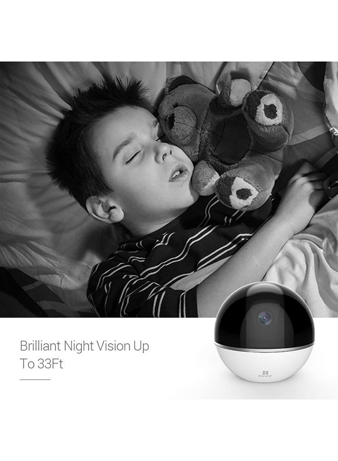 EZVIZ - C6TC Rotary Internet PT Camera 2MP, Wi-Fi, Panoramic View 360°, Smart Features, 2-Way Audio, 1080p, Privacy Shutter, Smart Tracking, True Day/Night, Auto Switch, Infrared Night Vision (Up to 10 meters), Supports MicroSD Card (Up to 128GB) - Image 1
