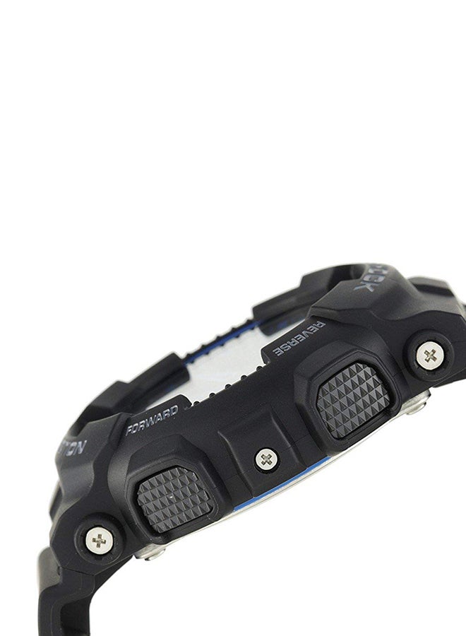 G-SHOCK Men's Round Shape Resin Band Analog & Digital Wrist Watch - Black - GA-100-1A2DR - Image 3